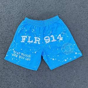 Logo personnalisé hommes Vintage Fitness Gym Jogger Short de course solide Vintage maille strass impression décontracté Jogging - Product Image 3