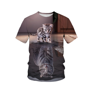 Camiseta de cuello redondo verde para hombre hecha en fábrica Sublimación de poliéster Ajuste Extragrande - Product Image 1