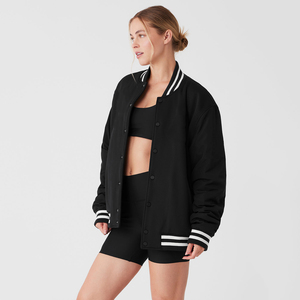 <b>Cheap</b> Price OEM Private Logo Bomber Varsity <b>Jackets</b> Latest Design Breathable Windproof Women Varsity <b>Jackets</b> - Product Image 2