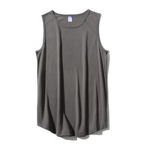 OEM personalizado impreso logotipo gimnasio ropa hombres activo Fitness Tank Top XL transpirable algodón-poliéster-Spandex tejido con capucha músculo - Product Image 4