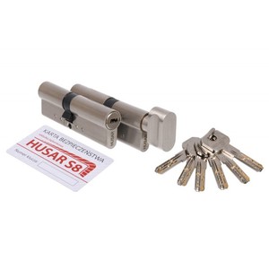 Juego Cilindros HUSAR S8 40/30 + 40K/30 Níquel/Satinado CL. C, 6 teclas - Product Image 1