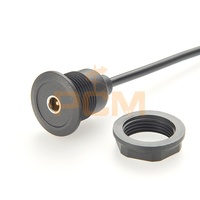 Câble de montage sur panneau rond DC 5521, connecteur à fourche à diapason DC 5,5 mm x 2,1 mm, rallonge de cordon d'alimentation pour éclairage LED, caméras de vidéosurveillance