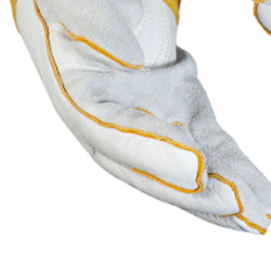 Gants de soudage de marque privée résistant à la chaleur en cuir de vache fendu Gants de cuisson pour barbecue Gants de cuisson pour gril de camping - Product Image 4