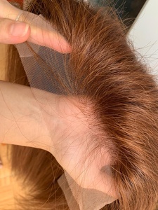 Cloudy Hair Collection Smooth No-Tangle Vietnamese Non-Remy Skin Weft Frontal <b>Wig</b> Coffee Color 13X4/13X6 for Machine Hair - Product Image 5
