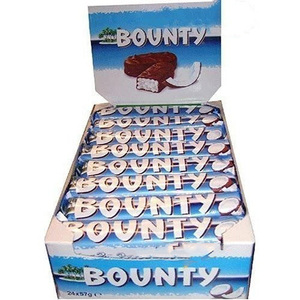 Suministro de fábrica Precio al por mayor Calidad superior Bountyy Bar Chocolate 57g Disponible Bountyy Chocolate 57GR x 24 PIEZAS x Caja - Product Image 4