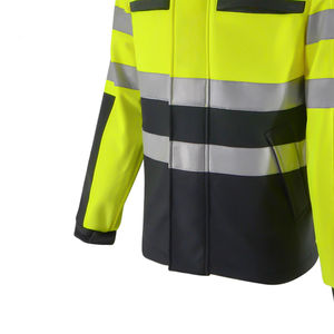 Chaqueta de Seguridad Reflectante de Alta Visibilidad ANSI Clase 2, Impermeable, 100% Poliéster, Transpirable, con Logotipo Personalizado y Luz LED Intermitente - Product Image 4