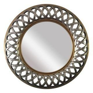 Gold-Finished Iron Metal Wall <b>Hanging</b> round <b>Mirror</b> Expensive Home <b>Bathroom</b> Decorative <b>Mirror</b> Modern Design Handmade - Product Image 3