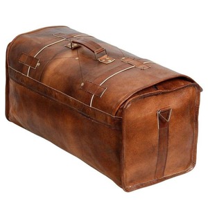 Bolsa de viaje de lona de cuero genuino grande personalizada para hombres Unisex gimnasio y equipaje de viaje con logotipo personalizado regalo de padrino - Product Image 2