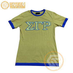T-shirt personnalisé pour femmes de la sororité Sigma Gamma Rho, 100% coton jersey, respirant, anti-froissement, écologique, de haute qualité - Product Image 3