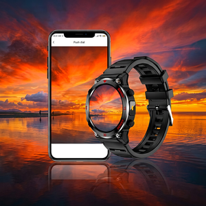 Montre connectée Sower avec écran tactile IPS de 1,52 pouce, Bluetooth, étanche, tracker de fitness extérieur avec moniteur de fréquence cardiaque, podomètre, boussole - Product Image 2