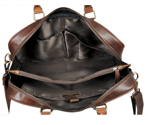 Sac d'ordinateur portable en cuir véritable vintage de style personnalisé disponible à prix réduit - Product Image 6