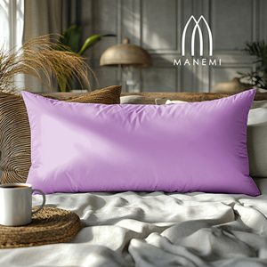 Lot de 2 taies d'oreiller rectangulaires unies avec fermeture éclair, 100 % polyester respirant et doux pour la maison et la chambre - Product Image 5