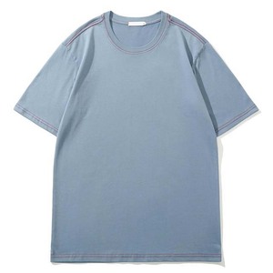 Service OEM T-shirt confortable 100% coton à col rond, coupe ajustée, couleur personnalisée, t-shirt décontracté pour homme, été, t-shirts surdimensionnés à manches courtes - Product Image 6