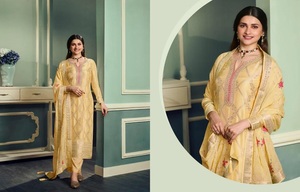 Nouveau mariage formel Jacquard séchage rapide avec broderie cou et pierre travail avec Dupatta quatre côtés broder les poux pour les femmes - Product Image 5