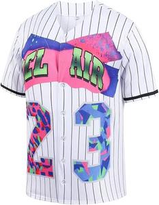 Maillots de baseball bleus personnalisés, design boutonné, respirant, séchage rapide, uniforme de sublimation avec impression personnalisée de maillot de baseball - Product Image 1