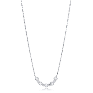 Ronda CZ Plain Style Charm Collar Venta al por mayor Turco Hecho a mano 925 Joyas de plata esterlina - Product Image 5