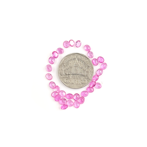 Saphirs roses naturels non traités du Mozambique, ovales calibrés 4x5mm 5x6mm, pierres précieuses de saphir naturel facettées pour bijoux - Product Image 1
