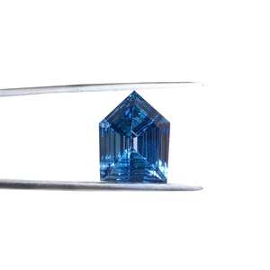 December birthstone หายาก loodon Blue Topaz หินตัดเว้ารูปร่างห้าเหลี่ยมตัดแม่นยำพลอยสีฟ้าบุษราคัมแฟนซี - Product Image 3