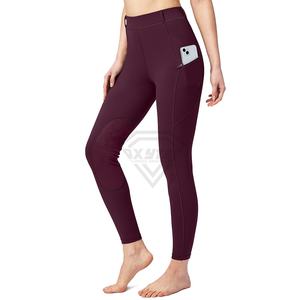 Vêtements d'équitation imprimés en gros, jodhpurs, pantalons de cheval à quatre sens extensibles, respirants, taille haute, leggings d'équitation pour femmes - Product Image 6
