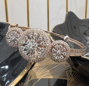 Pulsera de lujo para mujer, 14K, 18K, oro blanco amarillo, corte brillante, diamantes naturales, certificado por terceros, elegante, fino - Product Image 2