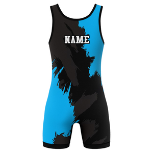 Custom Cheap Comfortable Men Heat-Transfer Front Blank Cool Adult 4XL Fighting Wrestling Singlet Suits Spandex/Polyester - Product Image 2
