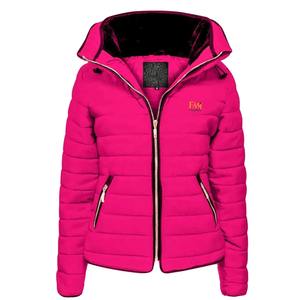 Chaqueta acolchada de punto con cremallera de moda con diseño personalizado Estilo callejero ligero impermeable y transpirable para mujer - Product Image 1