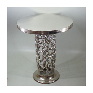 Juego de mesa de centro de metal fundido de aluminio moderno de lujo Diseño elegante y duradero para decoración de hoteles, resorts y salones VIP - Product Image 1