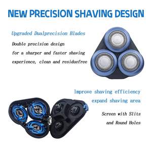 Cabezal de Repuesto para Afeitadora Eléctrica Inalámbrica Húmeda y Seca para Hombre, Resistente al Agua IPX7, Afeitadora Facial Rotatoria de Doble Cuchilla - Product Image 5