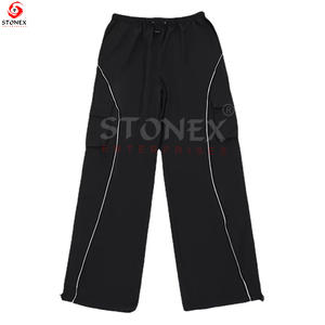 กางเกงคาร์โก้เอวสูงมีกระเป๋าสไตล์สตรีทแวร์กางเกงขายาวสีดำแบบมีเชือกรูดสำหรับ2023 - Product Image 6