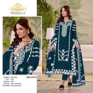 Costumes pakistanais au design attrayant avec costume Salwar en fausse Georgette lourde pour mariage et fête du fournisseur indien - Product Image 4