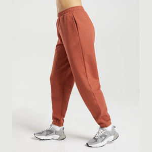 Conjunto de sudaderas con capucha informales para correr de lana de algodón pesado para mujer, pantalones deportivos de invierno de cintura alta con bolsillos, logotipo personalizado para primavera - Product Image 3