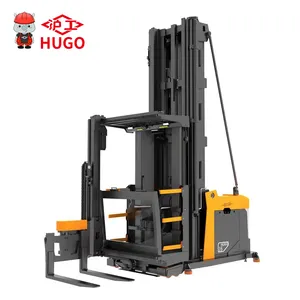 Electric 3 Way Man-up Pallet Truck Stacker Narrow Laneway 1.5 Ton 3 Way People Ascending Pallet Stacker