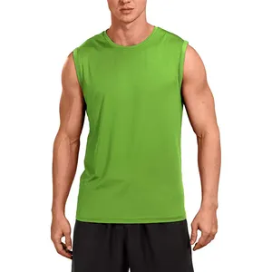 Wholesale Sport Men's T Shirt Muscle Gym Workout Vest Professional Quality Tank Top Bodybuilding Fitness Men T Shirt Custom Logo