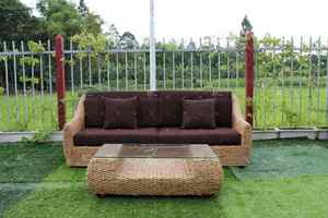 2018 European Design Indoor Wicker <b>Sofa</b> <b>Bed</b> Set Water Hyacinth Furniture for Hotels Villas Apartments - Product Image 4