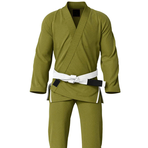 Kimono de jiu-jitsu pour hommes, kimono de jiu-jitsu léger en coton, uniforme d'entraînement, veste à manches longues, pantalon en vrac - Product Image 1