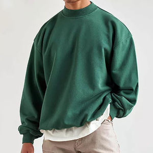 Sudadera de Hombre con Hombros Caídos, Personalizable, de Felpa, con Estampado Invernal, 100% Algodón, Transpirable, Color Personalizado - Product Image 2