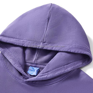 Sudaderas con Capucha de Alta Calidad, 100% Algodón Grueso, para Hombre, Bordado Personalizado, Impresión, Estilo Francés, Hombros Caídos, Lavado Vintage - Product Image 4