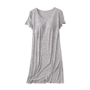 ใหม่สำหรับชุดกลางคืนโมดอลสำหรับผู้หญิงชุดนอนบราแขนสั้นพร้อมแผ่นรองหน้าอกชุดนอนบราฟรีไซส์ใหญ่ - Product Image 1