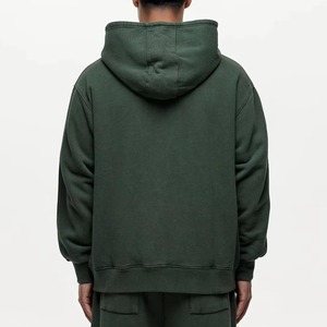 Vêtements de rue en gros pour hommes, fermeture éclair, coton lourd, délavé à l'acide, épaules tombantes, surdimensionné, brodé, anti-boulochage - Product Image 2