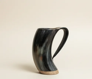Taza de Cuerno Natural de Primera Calidad, Ecológica, Hecha a Mano, Estilo Vikingo, para Cerveza, Cerveza Artesanal, Café, para Uso en Bares y en el Hogar - Product Image 2
