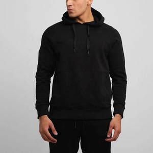 Custom High Quality Cotton Hoodie <b>Fleece</b> Essentials Streetwear oversized <b>Mens</b> hoodies <b>black</b> color plain pullover hoodies - Product Image 1