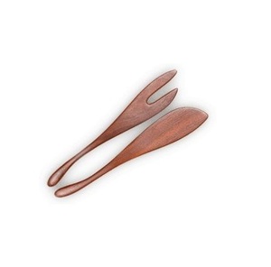 Serviette à salade en bois design fait à la main cuillère fourchette ensembles de luxe à la mode ustensiles de cuisine vaisselle miroir poli fête outils de service - Product Image 5