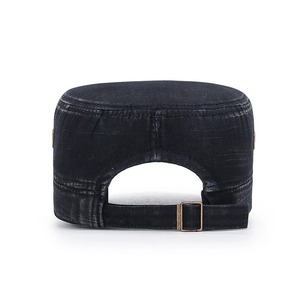 Washed Distressed Polyester/Cotton Edge Unisex Oversize Trucker <b>Hat</b> Breathable <b>Waterproof</b> Silver Copper Buckle All-Season - Product Image 3