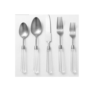 Cuillère en acrylique de haute qualité poignée cuillère à couverts mariage royal et restaurants cuillère en acier inoxydable et acrylique - Product Image 2