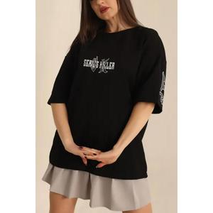 T-shirt oversize con retro stampato
