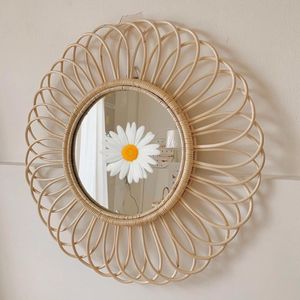 Meilleures ventes Miroir mural en rotin à la mode Art déco pour la décoration murale - Product Image 3