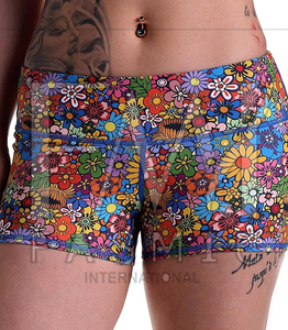 New Logo Embroidered Stretchy Printed <b>Shorts</b> With Customizable Design Women Booty <b>Shorts</b> For Yoga Workout's - Product Image 5