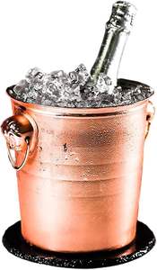 Wholesale Rose Gold Stainless Steel <b>Ice</b> <b>Bucket</b> Champagne & Wine Cooler 3L Bulk Dual Handle Beverage Chiller for Bar & Party Use - Product Image 2