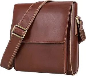 Hot Selling Factory Custom Logo OEM Cross Body Hand Bag Classic Luxury Good Leather Men's Shoulder Crossbody Bags For Men