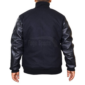 Derniers modèles veste à manches en cuir pour hommes 2024 nouveauté vente en gros confortable veste Lettermen - Product Image 3